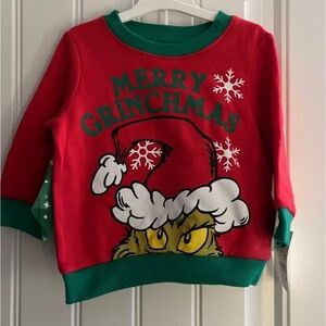 Merry Grinchmas Red Kids Sweatshirt